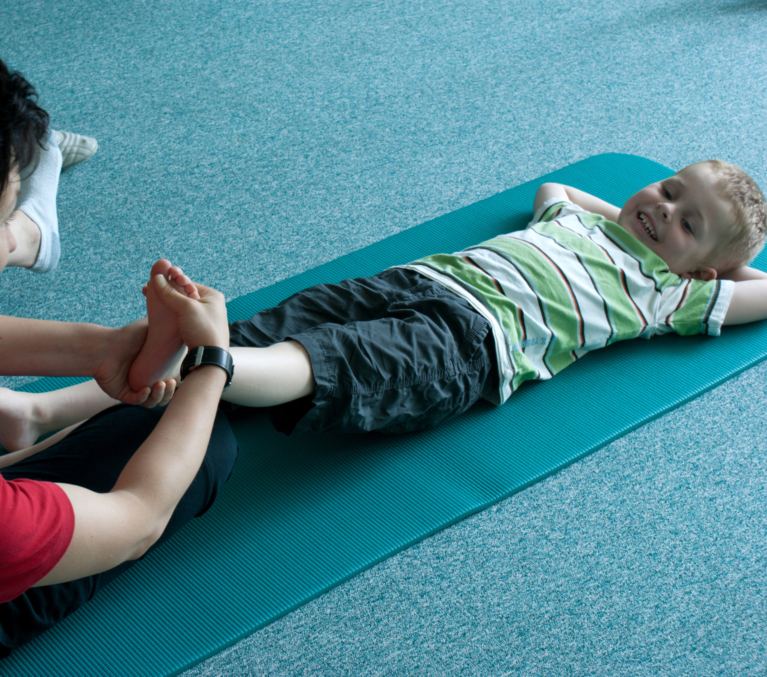child getting massage